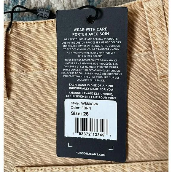 Hudson Jeans Women’s Faded Bronze Cargo Pocket Mini Skirt size 26 NWT