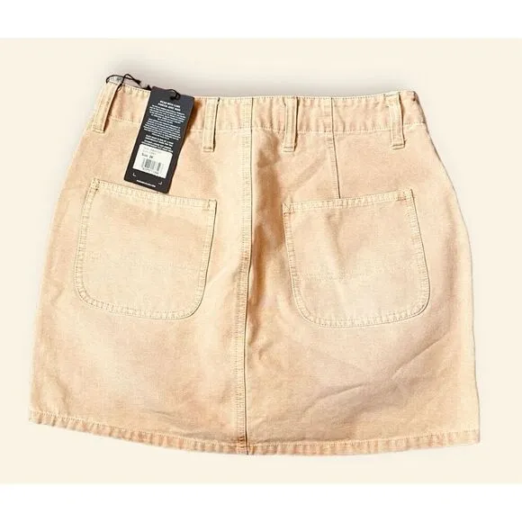 Hudson Jeans Women’s Faded Bronze Cargo Pocket Mini Skirt size 26 NWT