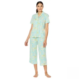 HUE Women's Plus Size 2-Piece Capri Pant Sleepwear Pajama Set