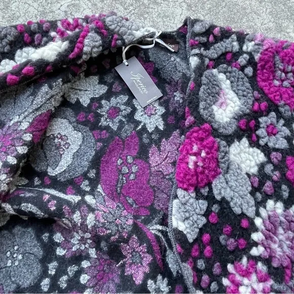 Iperico Italy Open Cardigan Wrap Knit Sweater OS wool blend new with tags