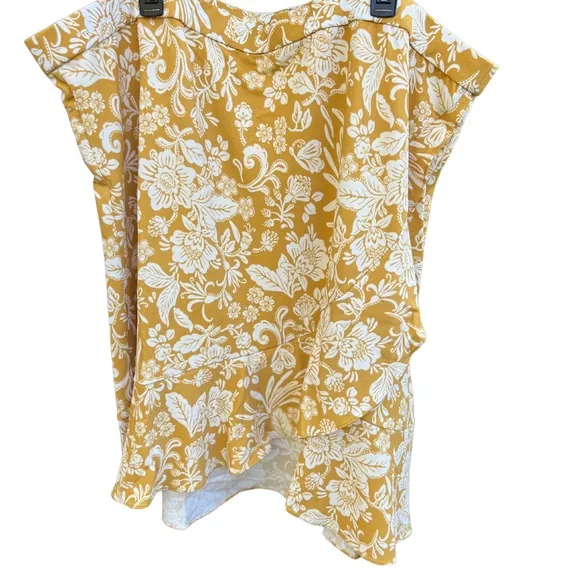 Isaac Mizrahi Live! Size 3X Bridgehampton Faux Wrap Skirt DIJON