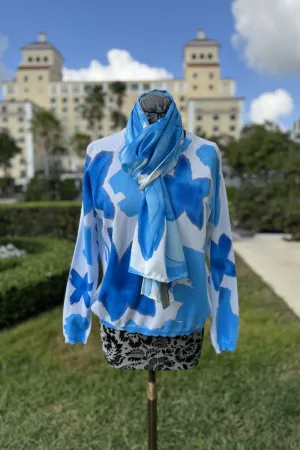 Italian Knit Sweater Set in Freesia Blue