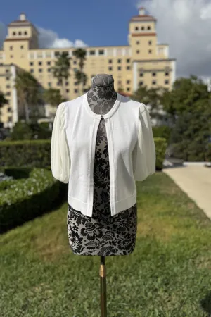 Ivory Elbow Length Sleeve Sweater