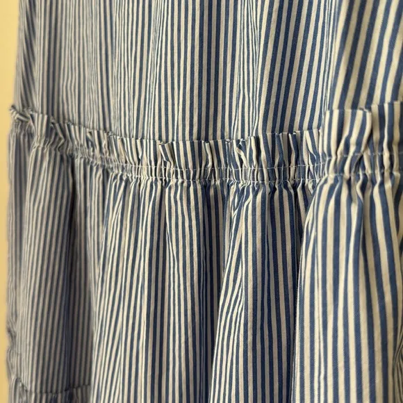J. Crew Midi Sleeveless Tiered Striped Dress