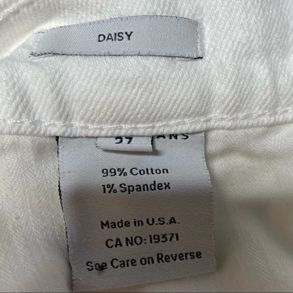 James Jeans Daisy Denim Mini Skirt in Opaque White Sz 27 Sz 4