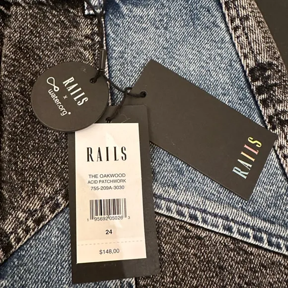 Jean Skirt by Rails The Oakwood Acid Patchwork mini skirt