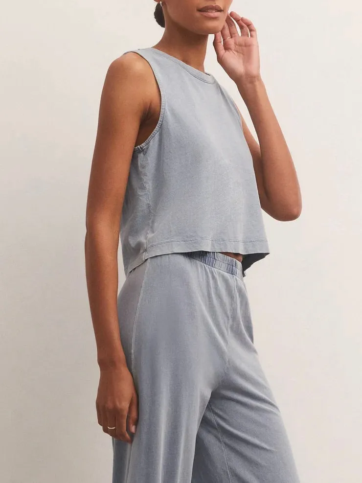 Jersey Muscle Tank - Washed Indigo