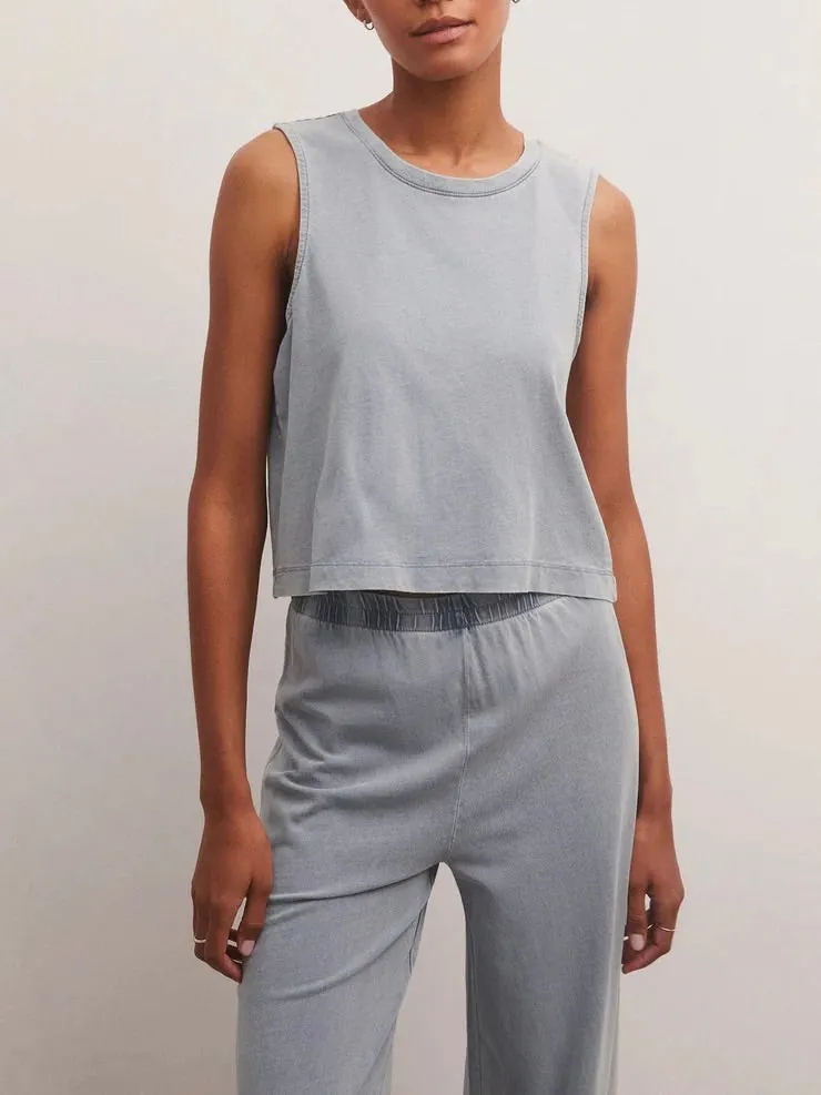 Jersey Muscle Tank - Washed Indigo