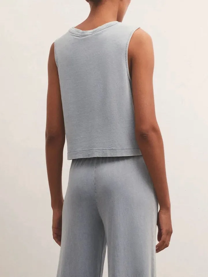 Jersey Muscle Tank - Washed Indigo