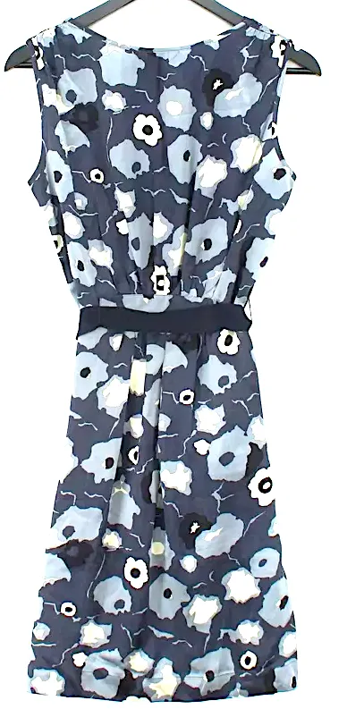 Jigsaw London UK.  Blue Floral 00% Viscose Sleeveless Maxi Dress