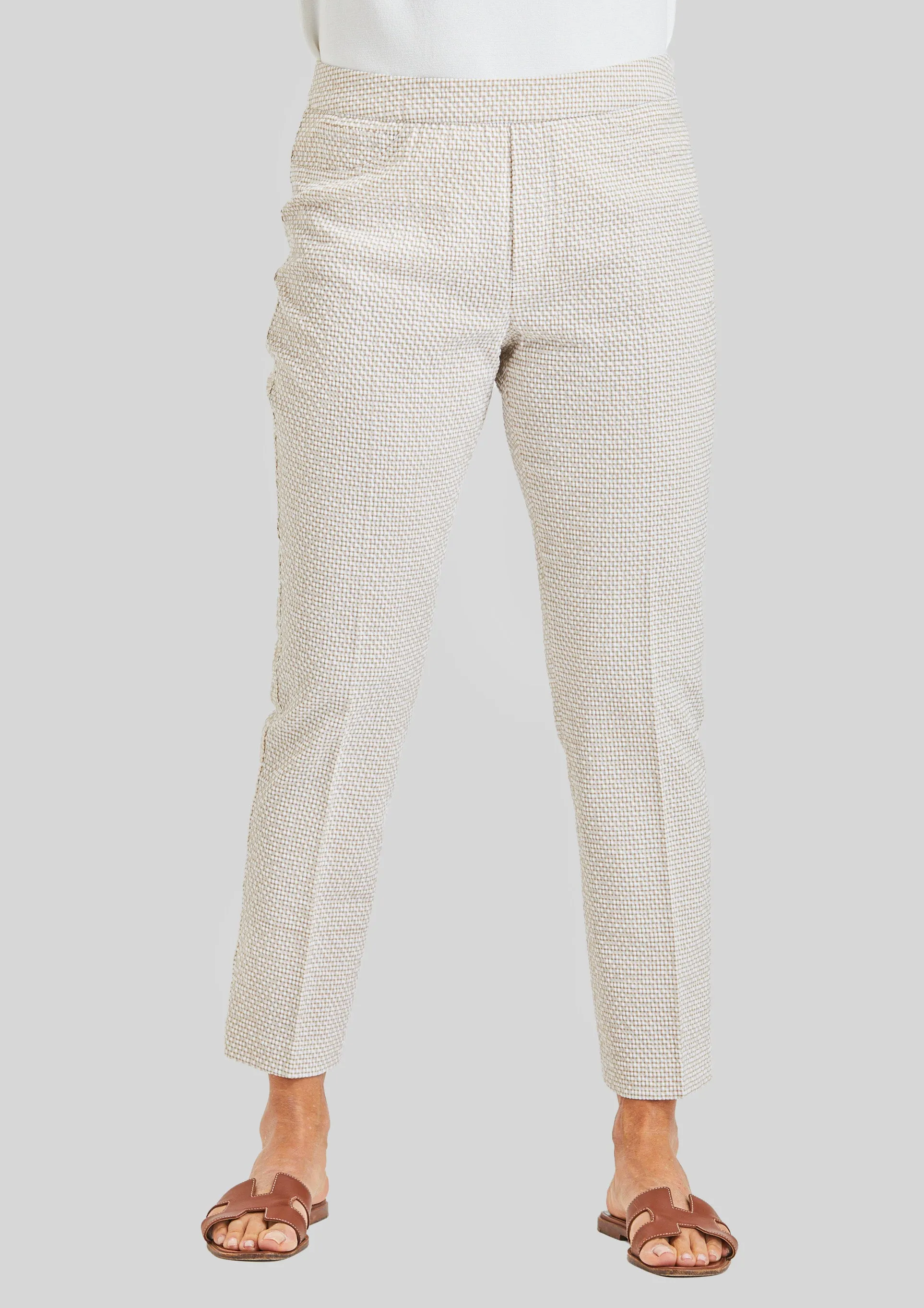 Joey Crop Jean - Nantucket Check