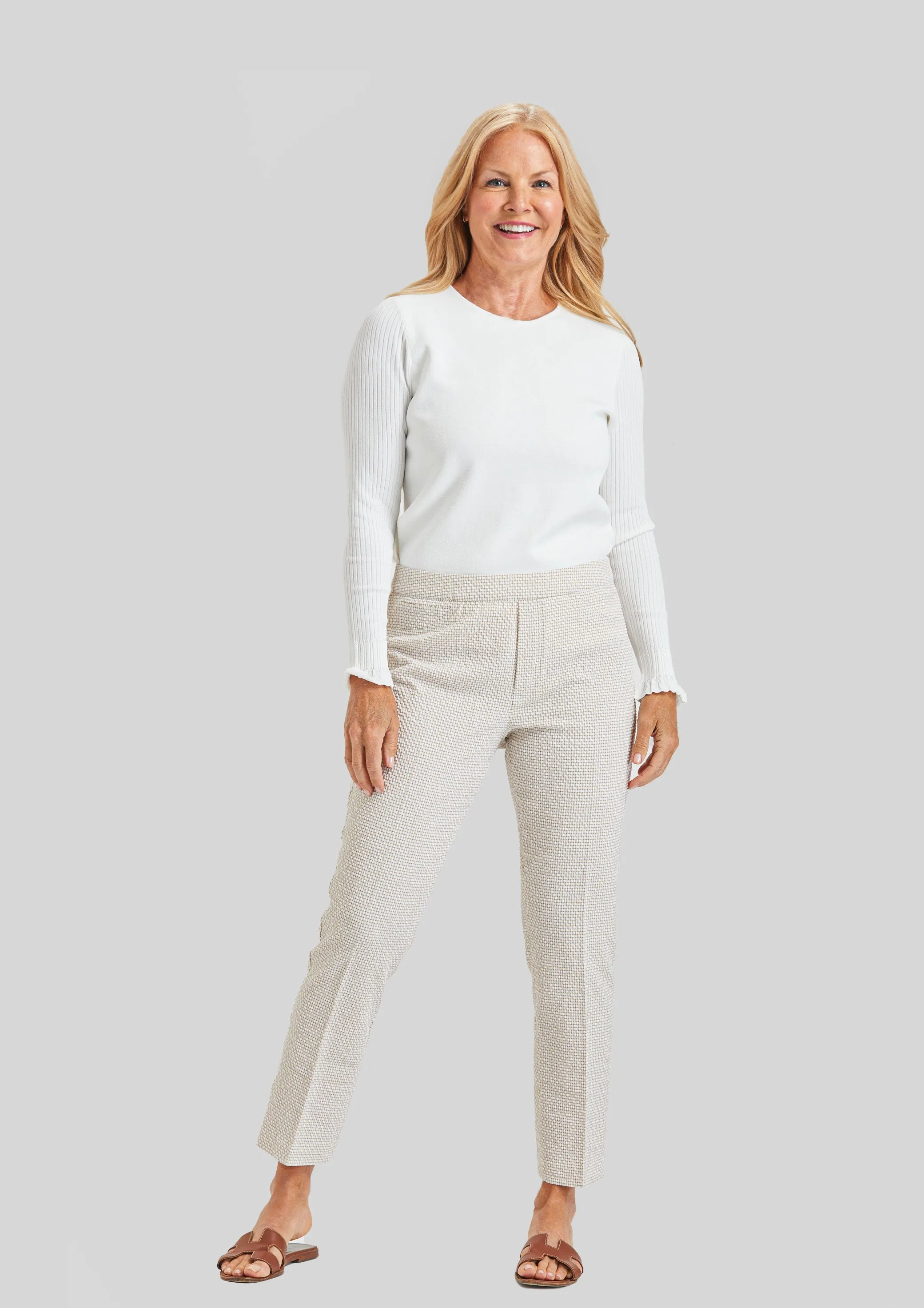 Joey Crop Jean - Nantucket Check