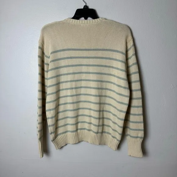 John Galt White &amp; Grey Thin Striped Brianna Sweater