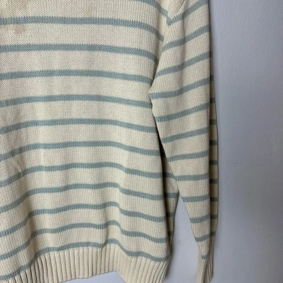 John Galt White &amp; Grey Thin Striped Brianna Sweater