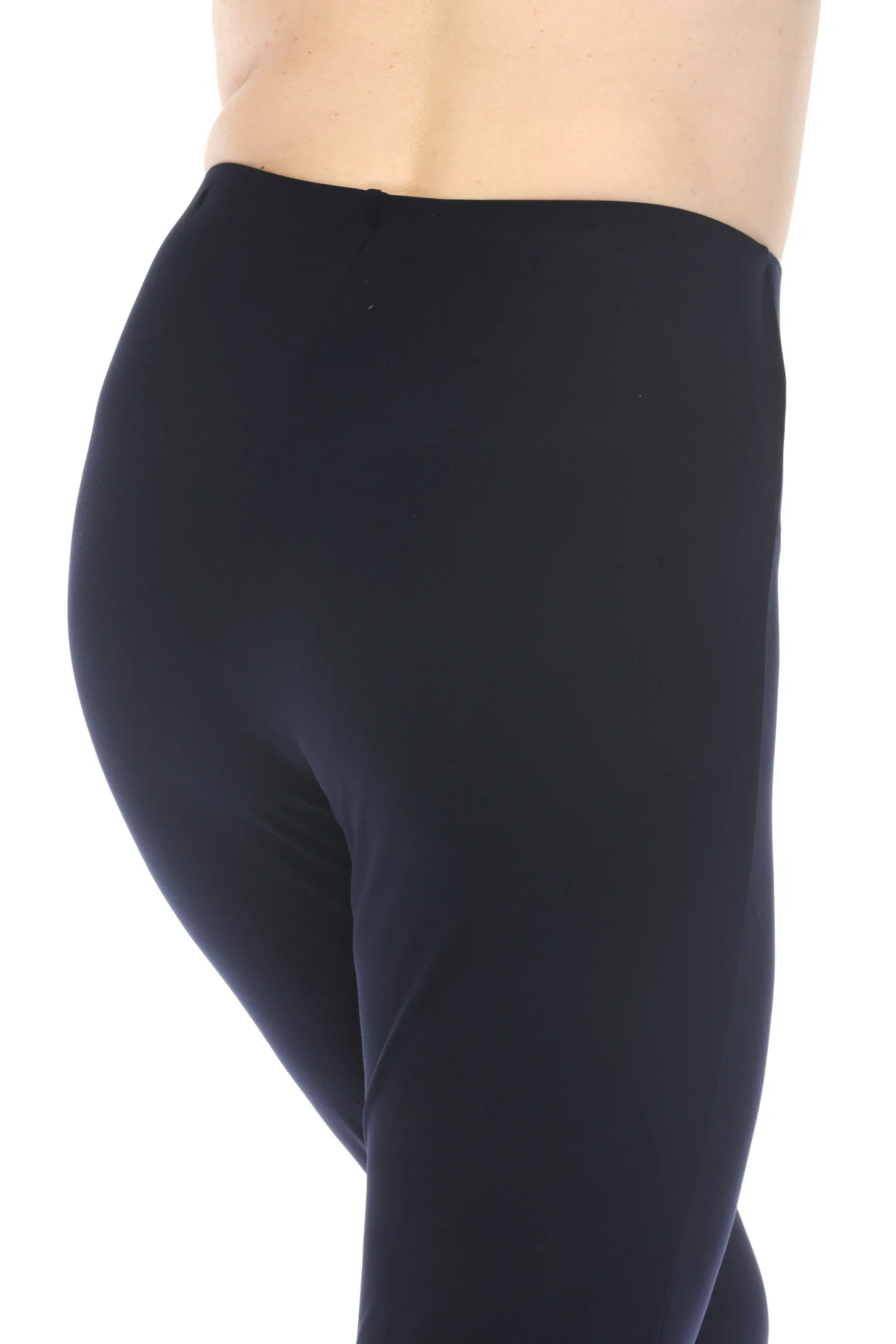 Joseph Ribkoff Midnight Blue Stretch Pull On Side Slit Capri Pants 241045