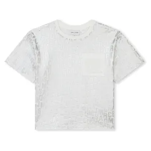 Jumbled Logo Silver Tee Shirt