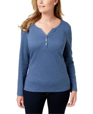 Karen Scott Women's Cotton Henley Top