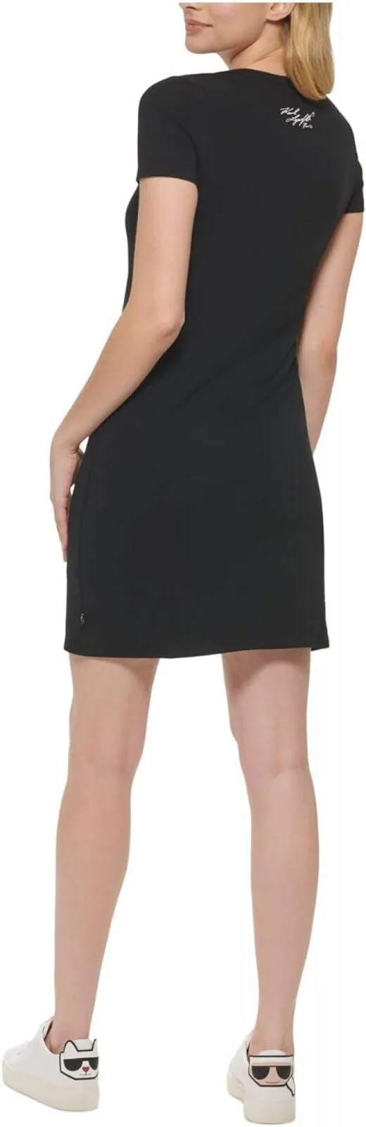 Karl Lagerfeld Paris Women's Logo Design T-Shirt Dress L2WDD030