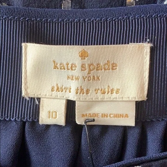 Kate Spade Night Sky Navy Dot Mini Skirt 10