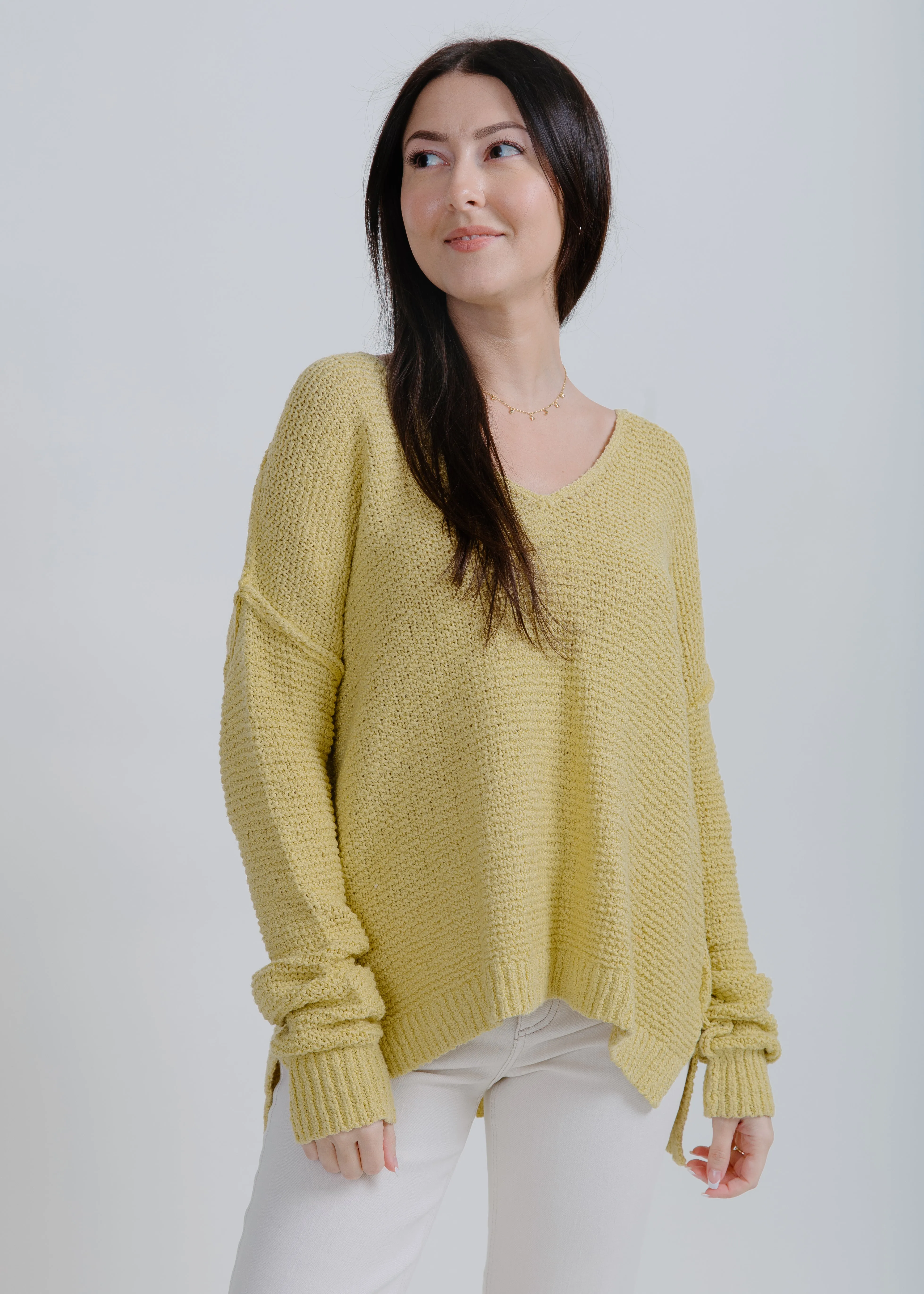 Kelly Knit Sweater - Dusty Yellow