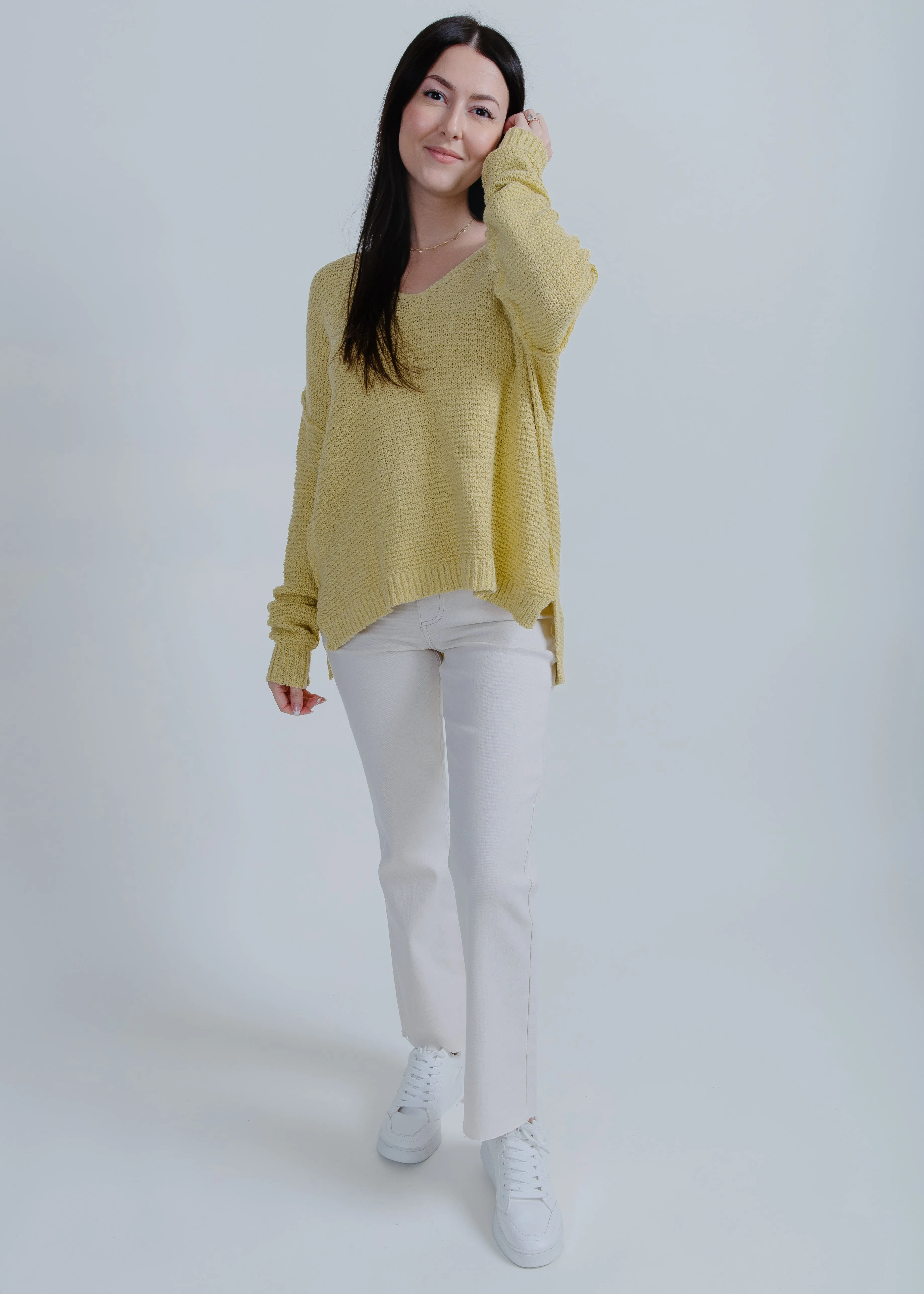 Kelly Knit Sweater - Dusty Yellow
