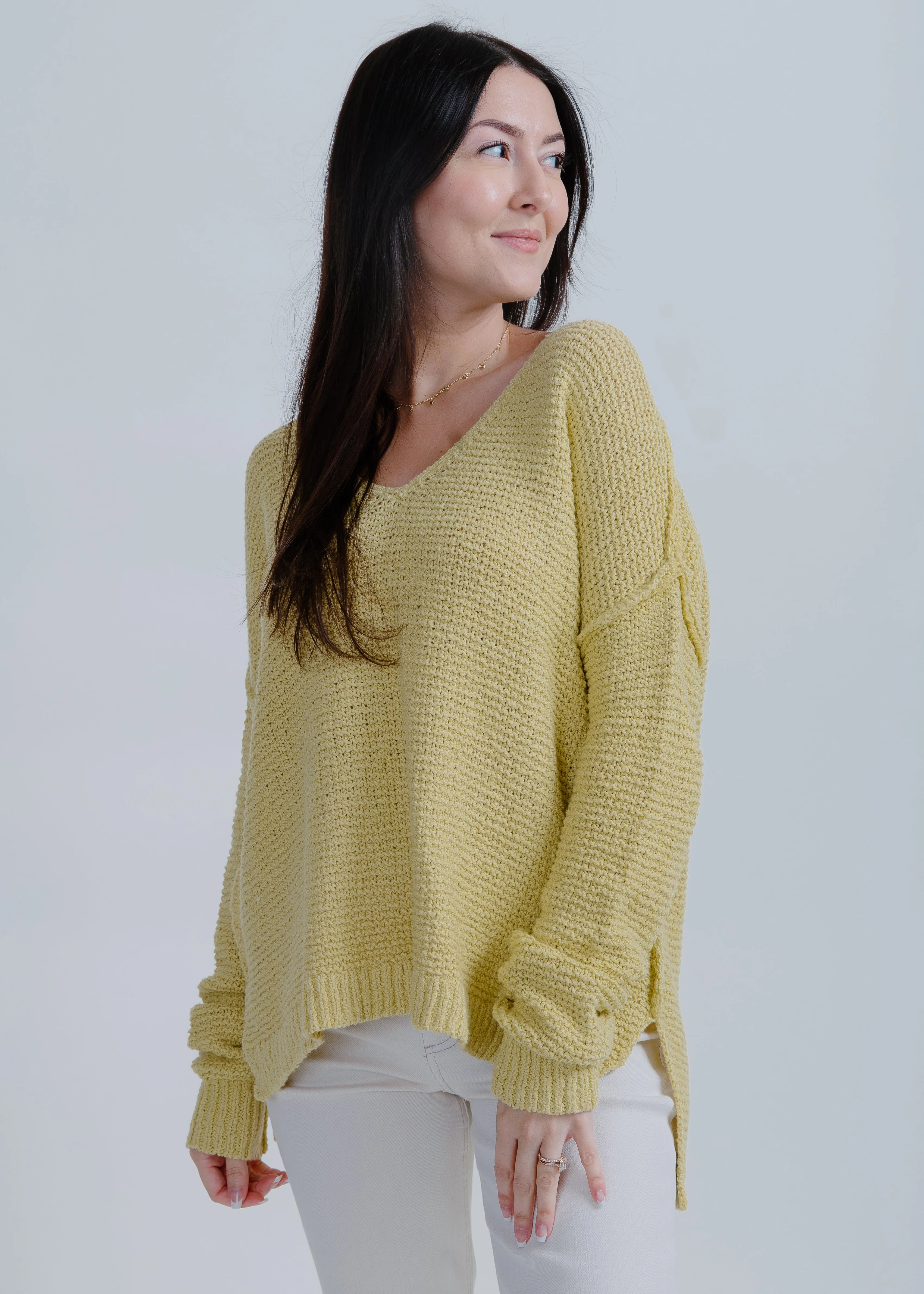 Kelly Knit Sweater - Dusty Yellow