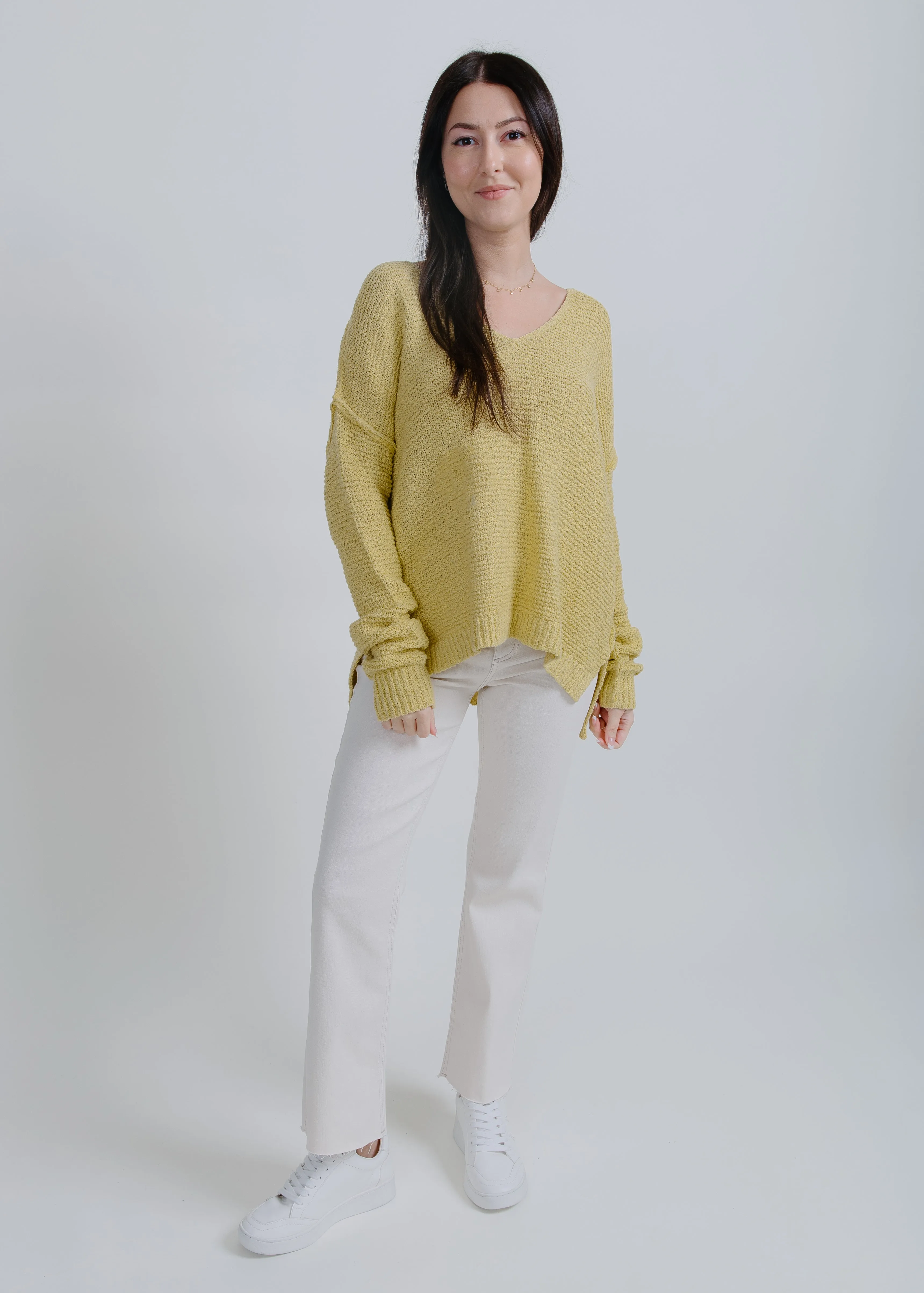 Kelly Knit Sweater - Dusty Yellow