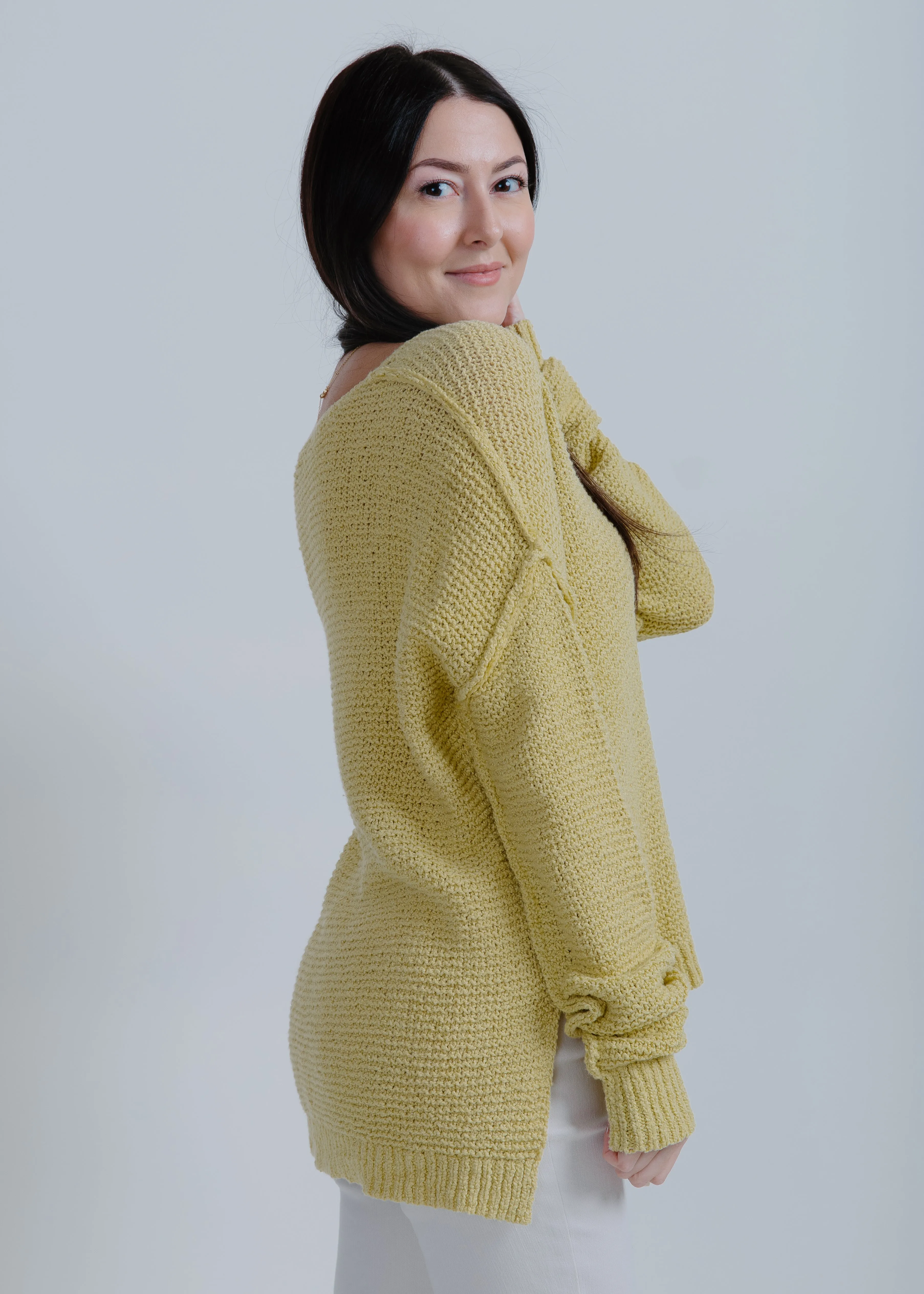 Kelly Knit Sweater - Dusty Yellow
