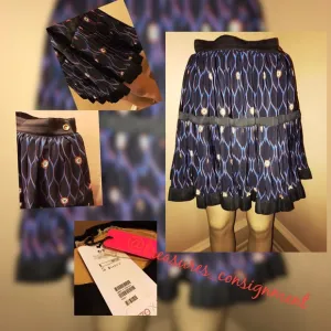 KENZOxHM silk mini skirt