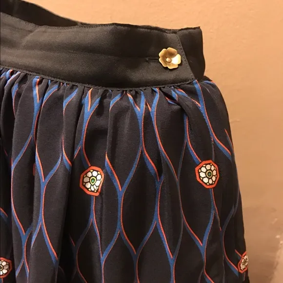KENZOxHM silk mini skirt