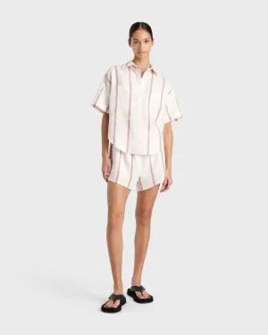 Kiama Short Sleeve Shirt - Red Stripe