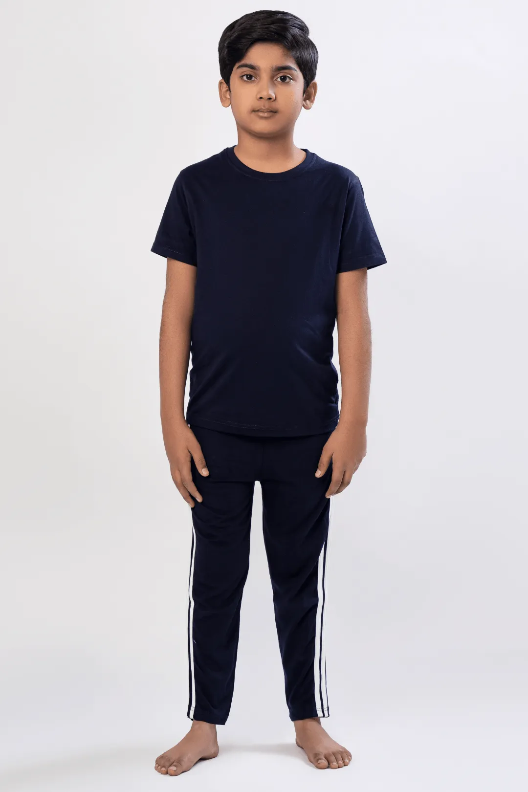 Kids Solid Unisex Night Suit (Short Sleeves)