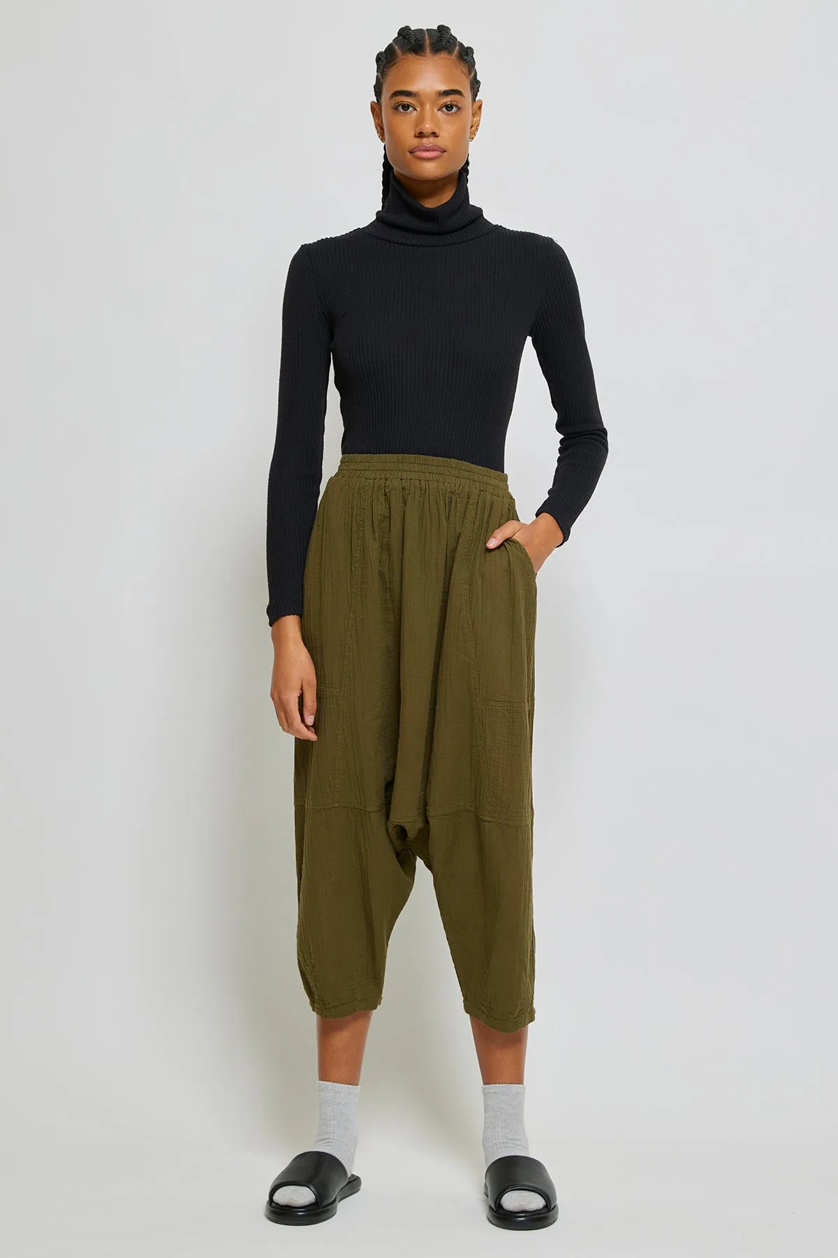 Kiko Pant in Crinkled Cotton
