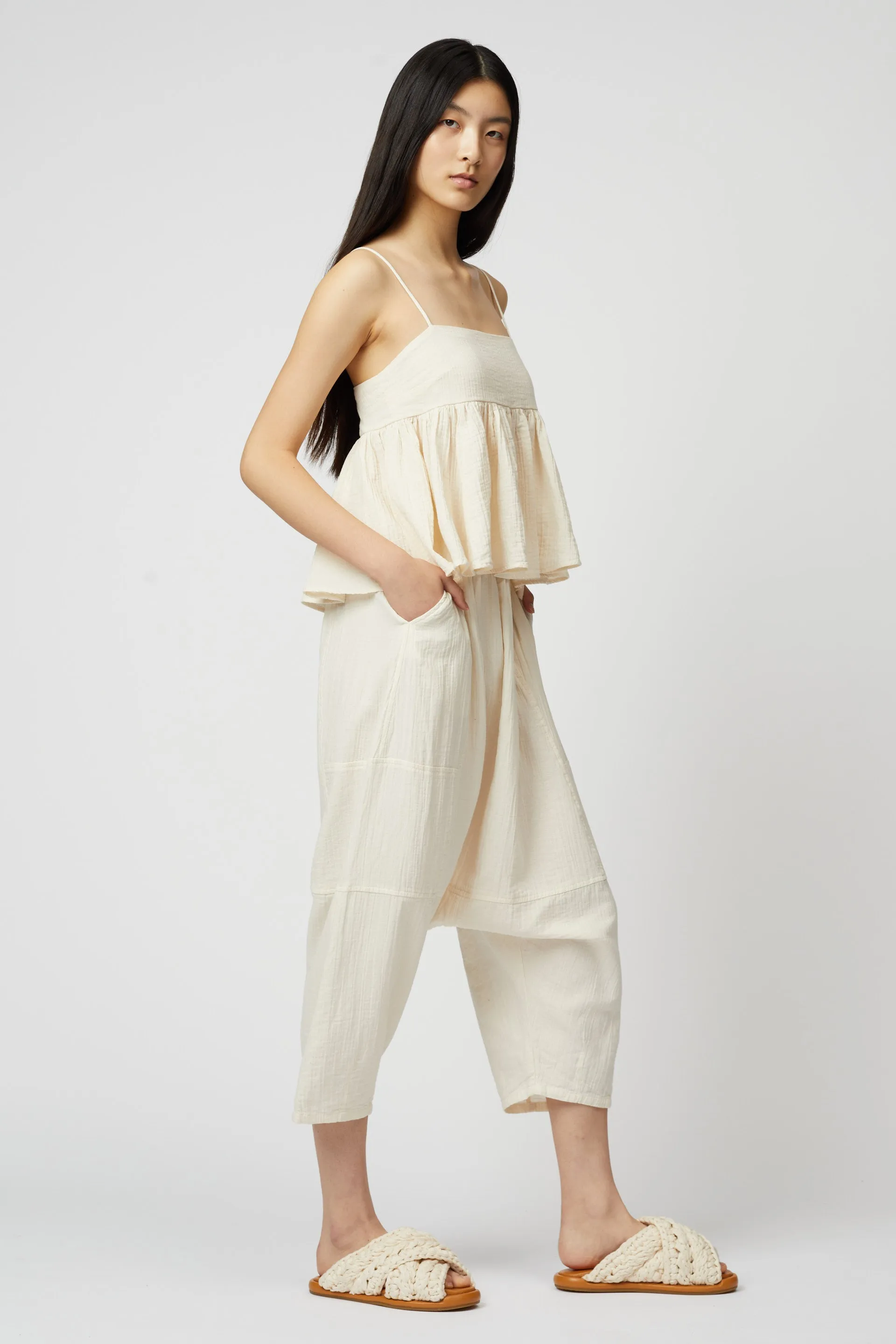 Kiko Pant in Crinkled Cotton