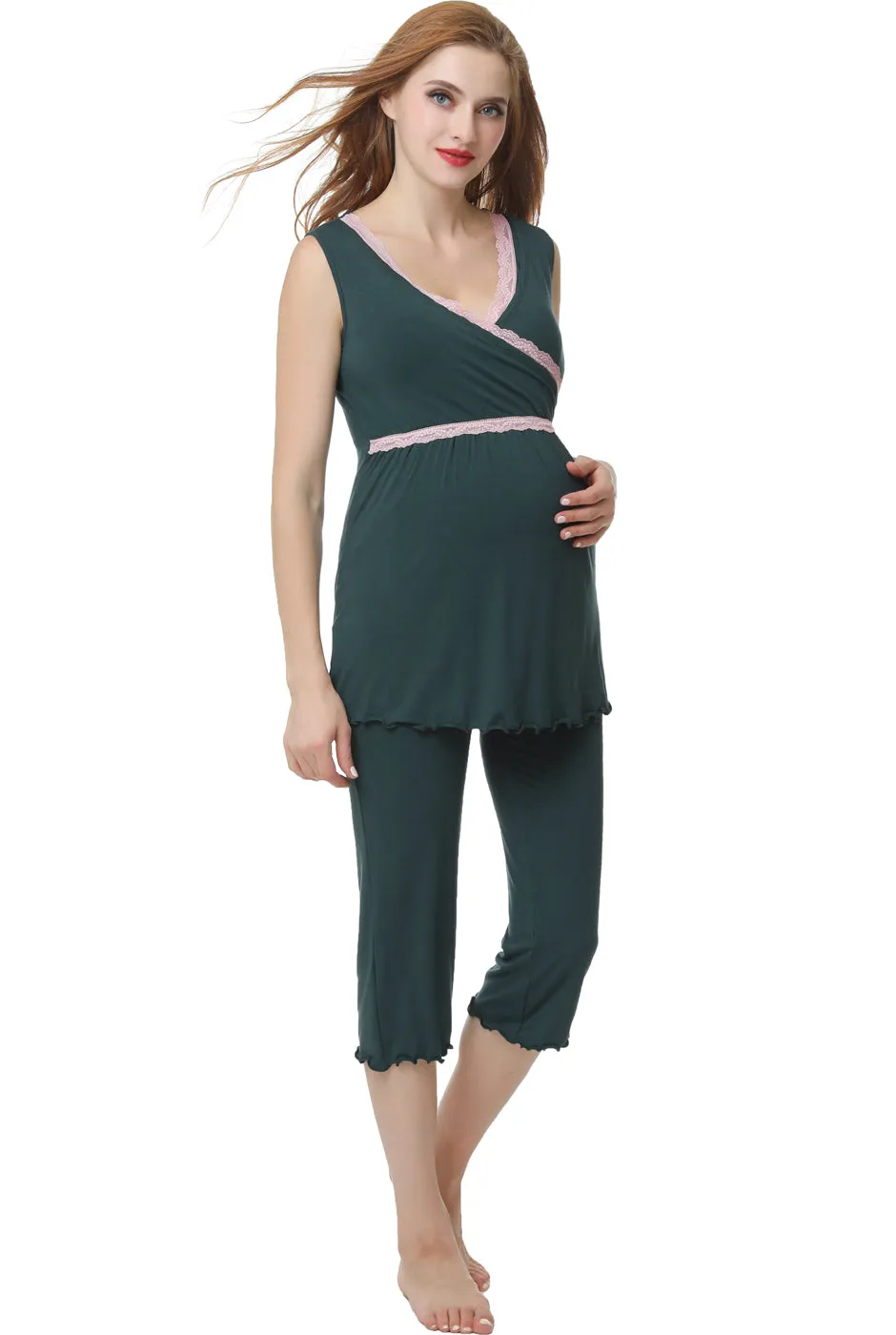 Kimi   Kai Maternity "Penny" Nursing PJ Set