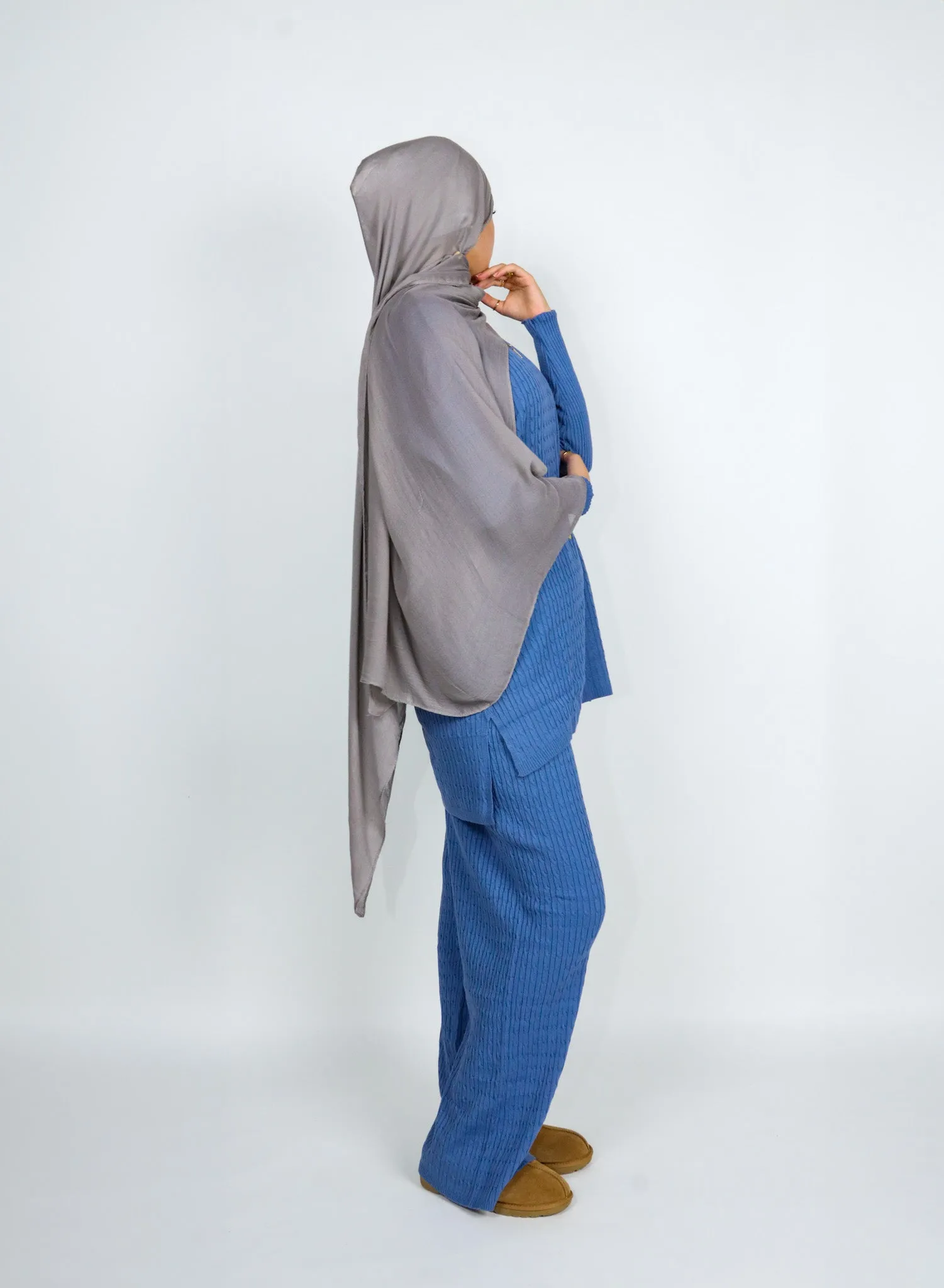 Knit Sweater Set - Sky