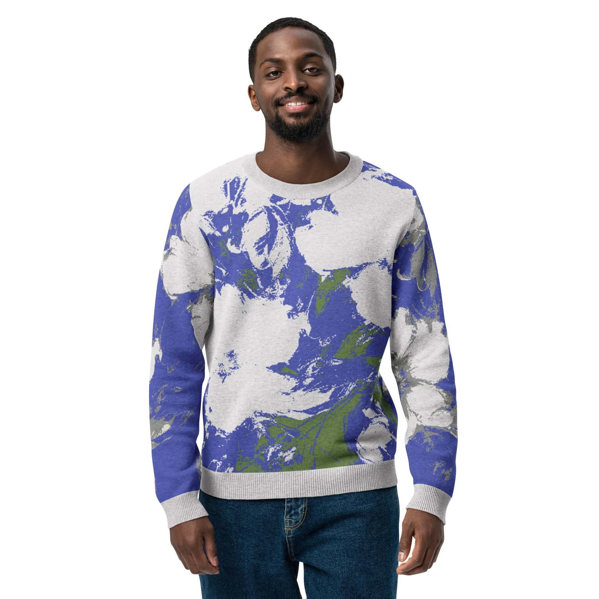 Knitted crew neck sweater XS to 3 XL