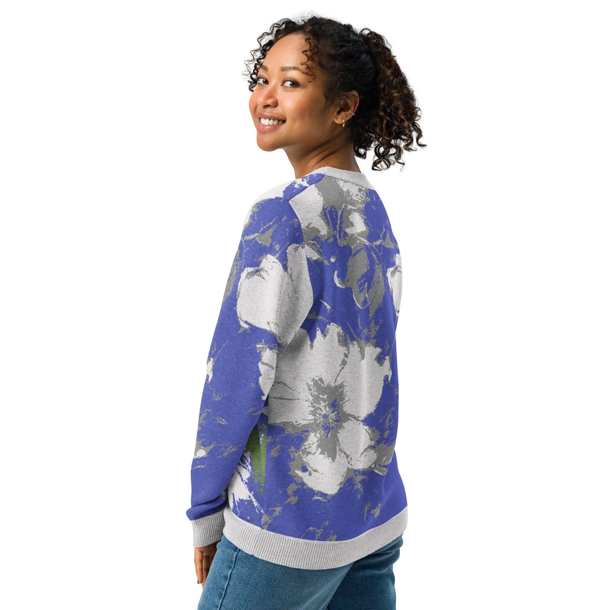 Knitted crew neck sweater XS to 3 XL