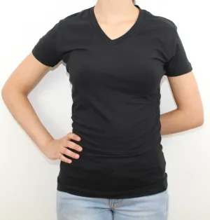 Ladies V.Neck Plain T-Shirt
