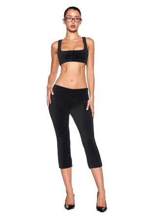 LAURA VELVET LEGGING - BLACK