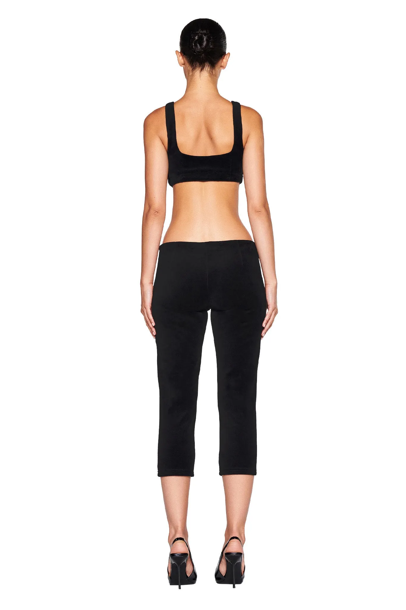 LAURA VELVET LEGGING - BLACK