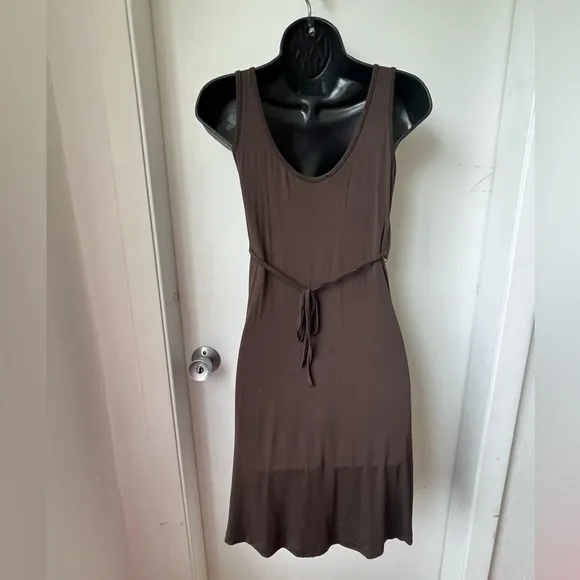 Laurie &amp; Joe Paris Brown Sleeveless Studded embroidered Dress Small