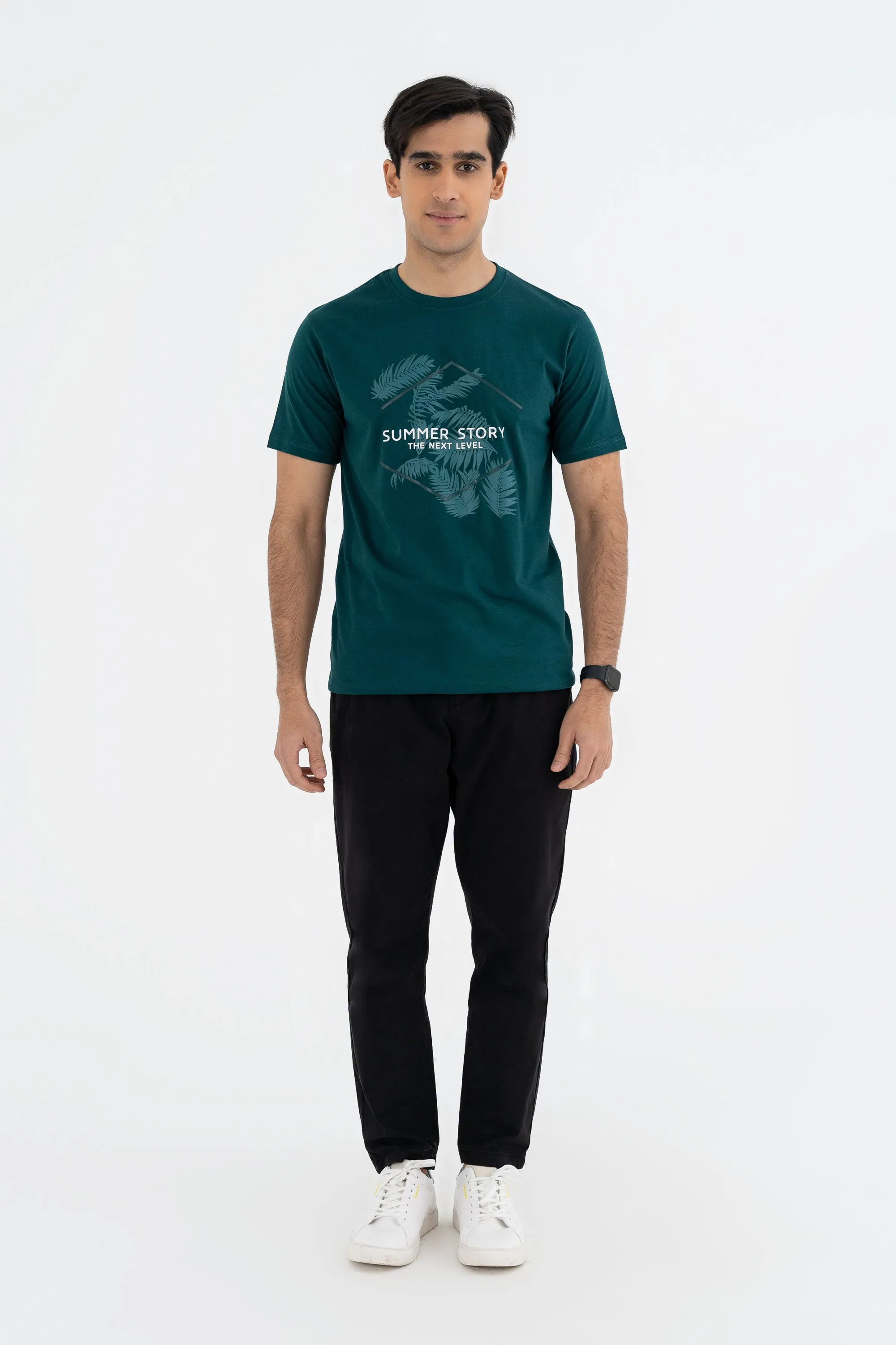 Leafy Dark Green Tee