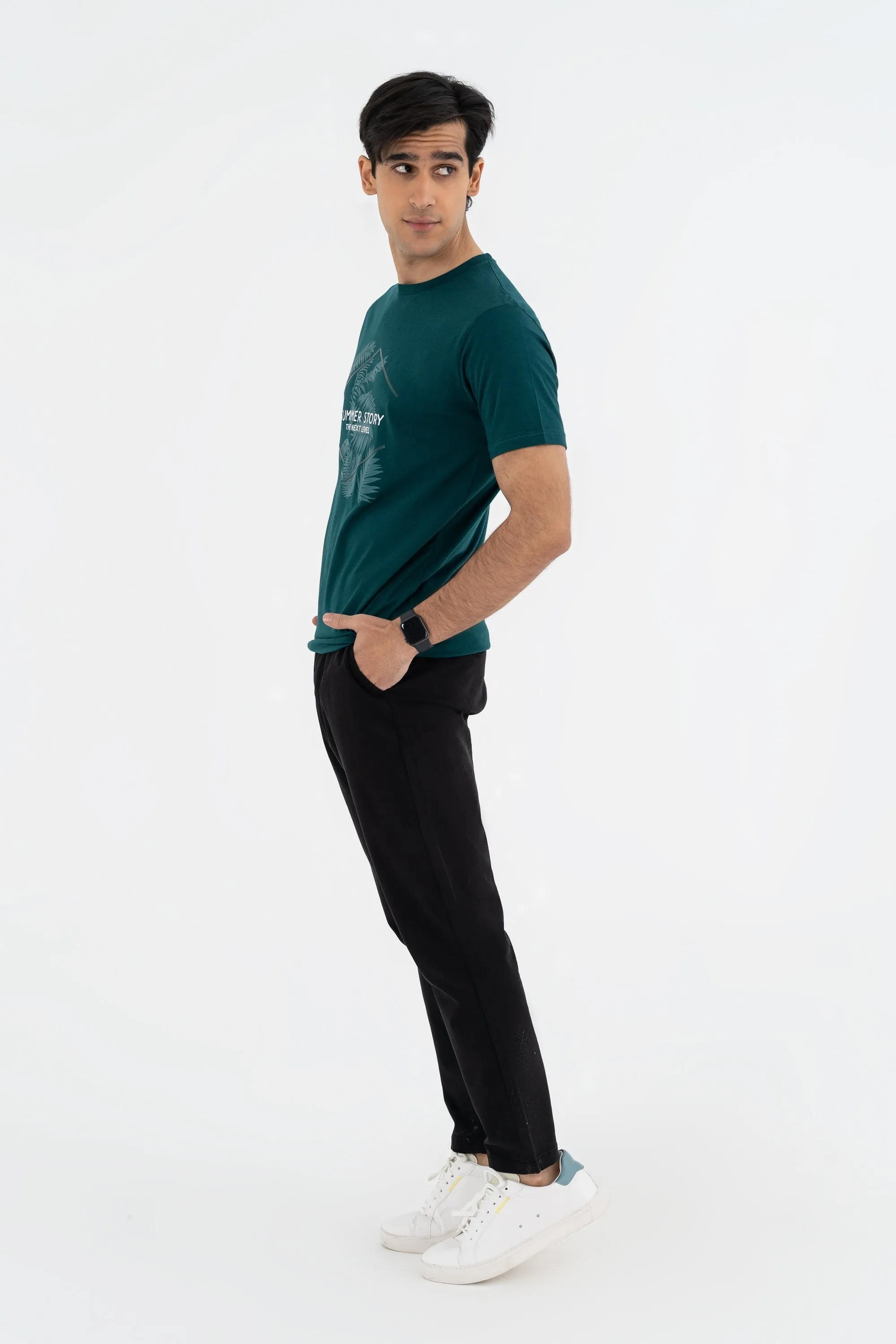 Leafy Dark Green Tee
