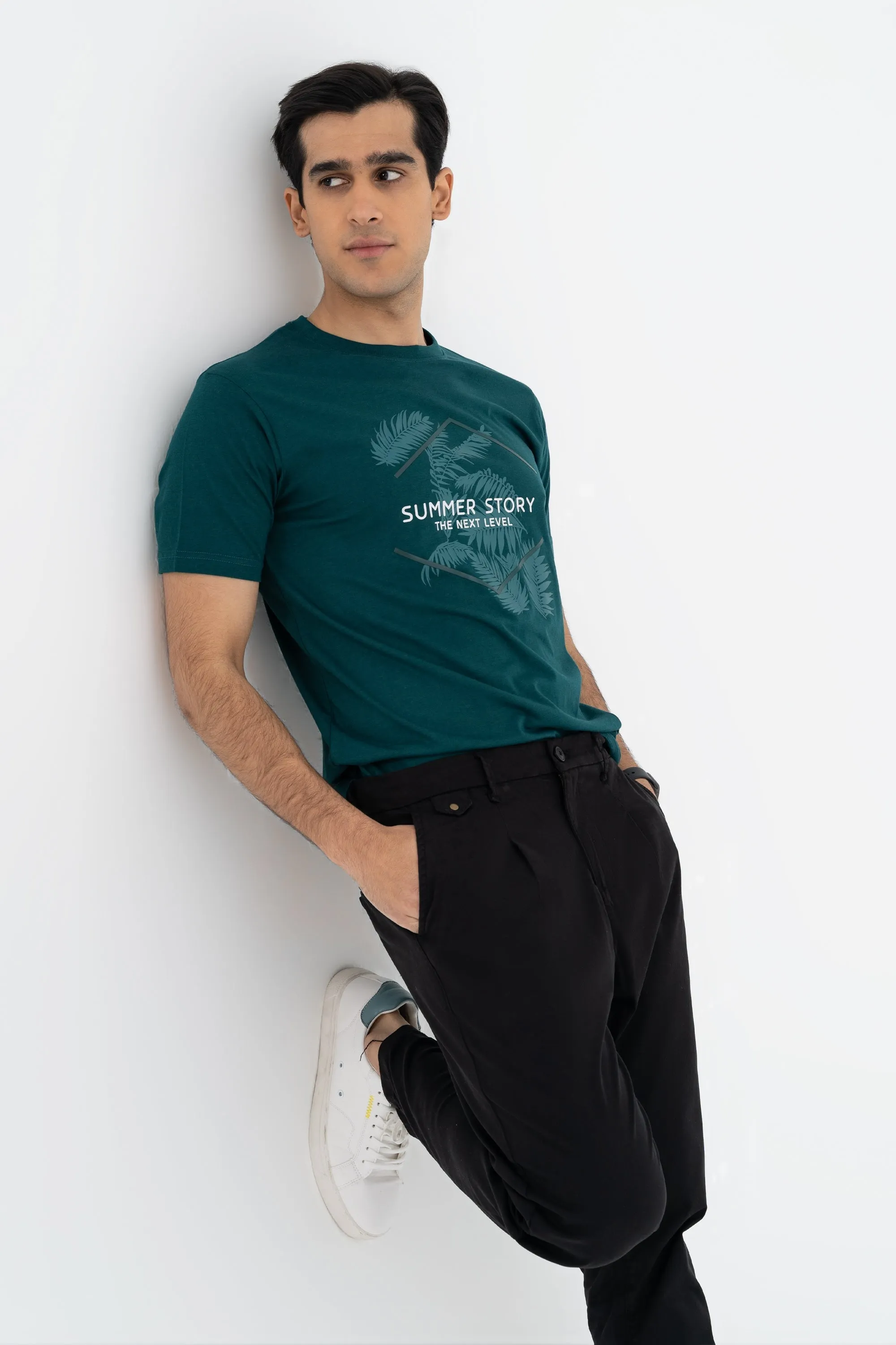 Leafy Dark Green Tee