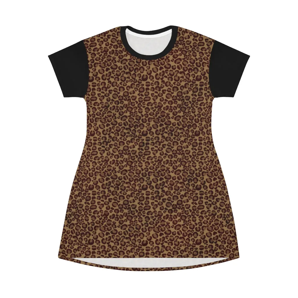 Leopard Print T-Shirt Dress