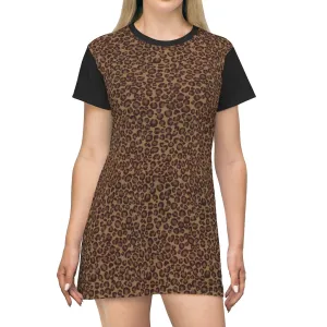 Leopard Print T-Shirt Dress