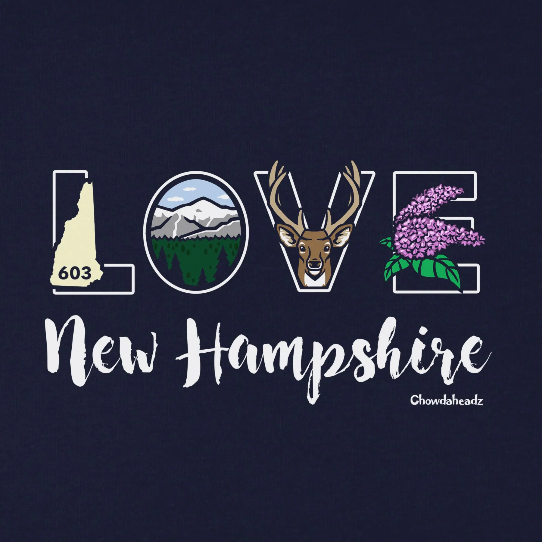 Lifestyle Love New Hampshire Youth T-Shirt