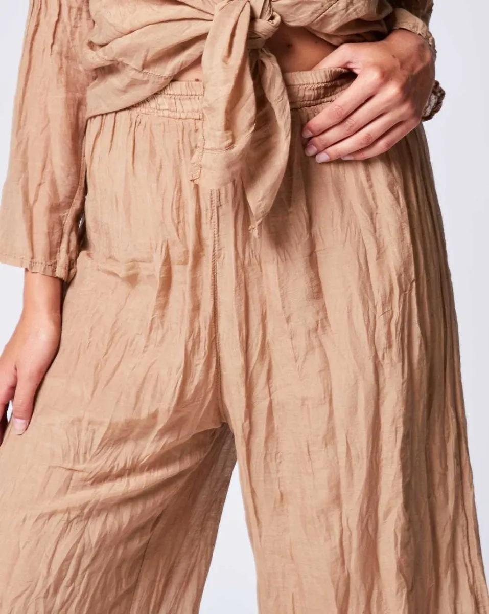 Light Crinkle Palazzo Pant