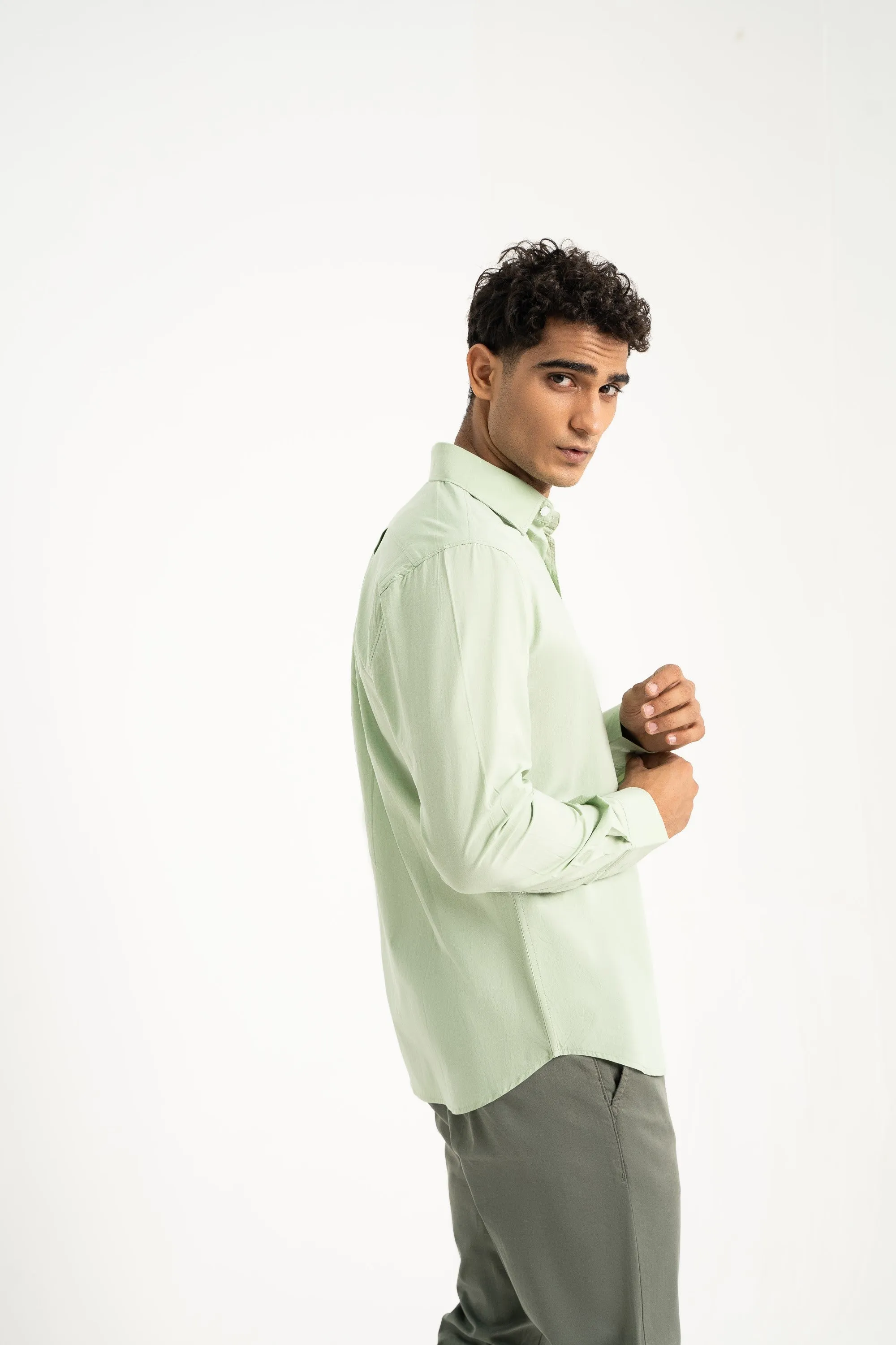 Light-Green Cotton Shirt